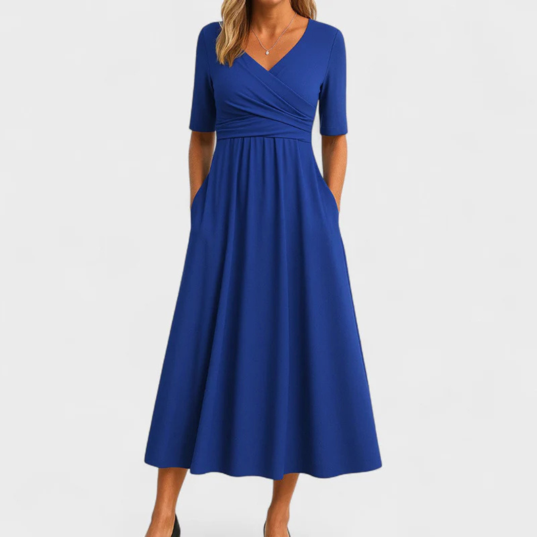 Isabella | Crossed dress with short sleeves