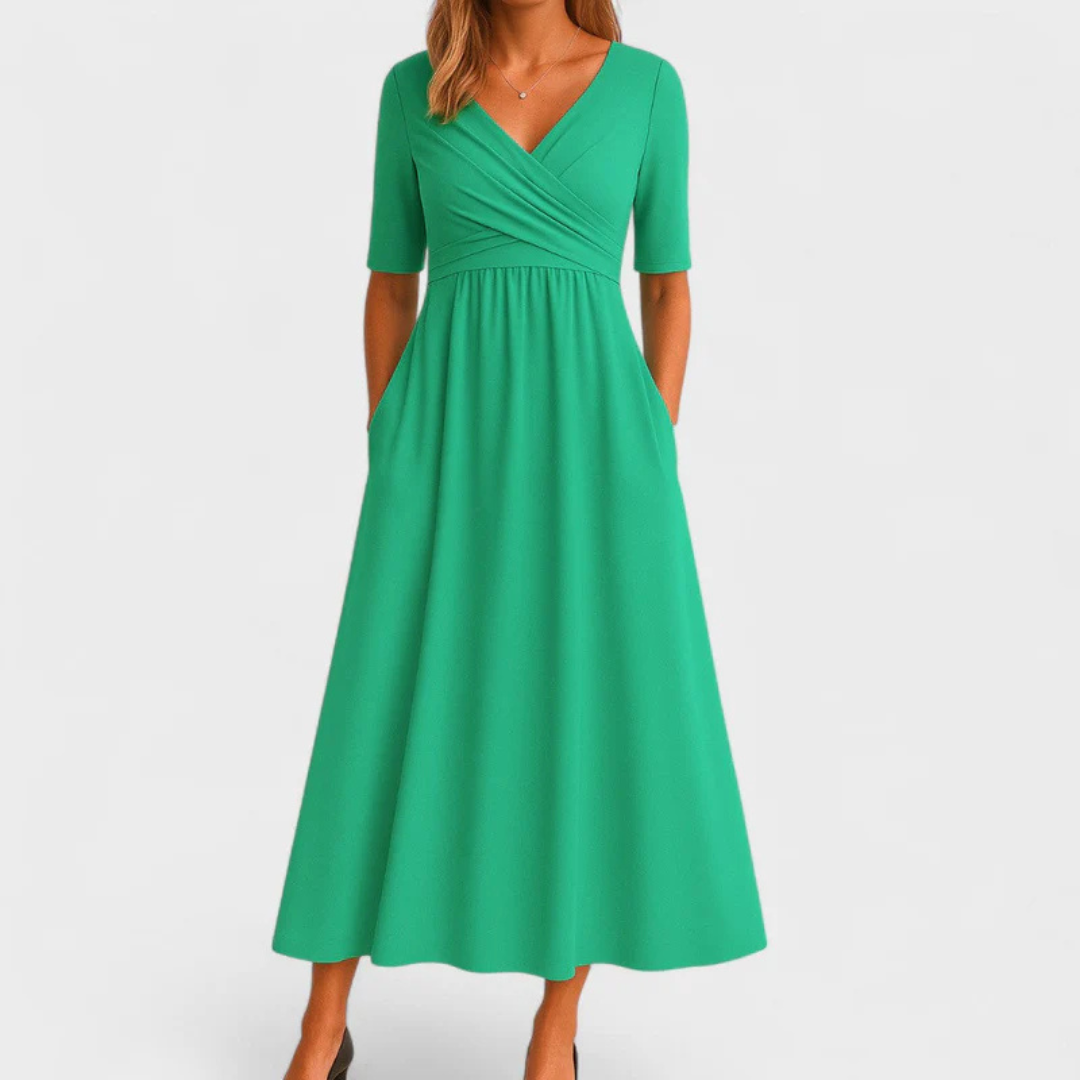 Isabella | Crossed dress with short sleeves