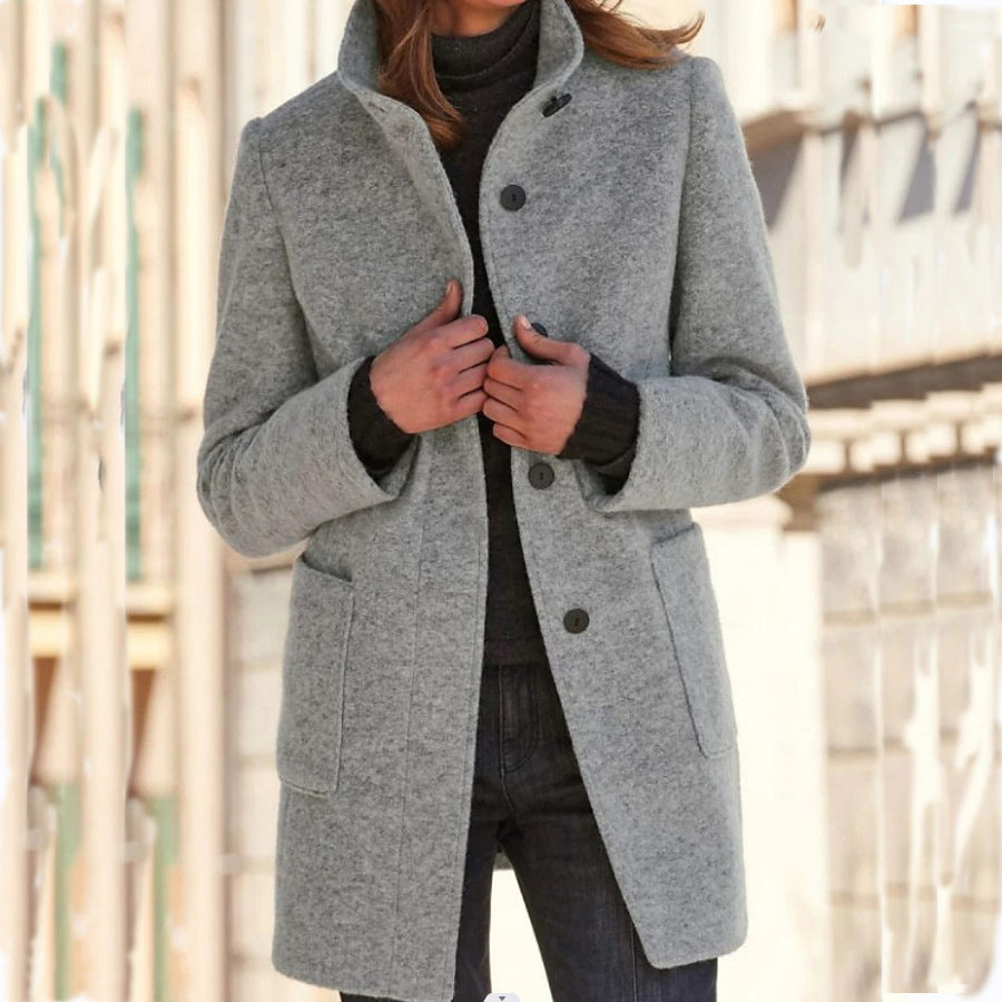 Isabella™ | Elegant lang frakke med knapper