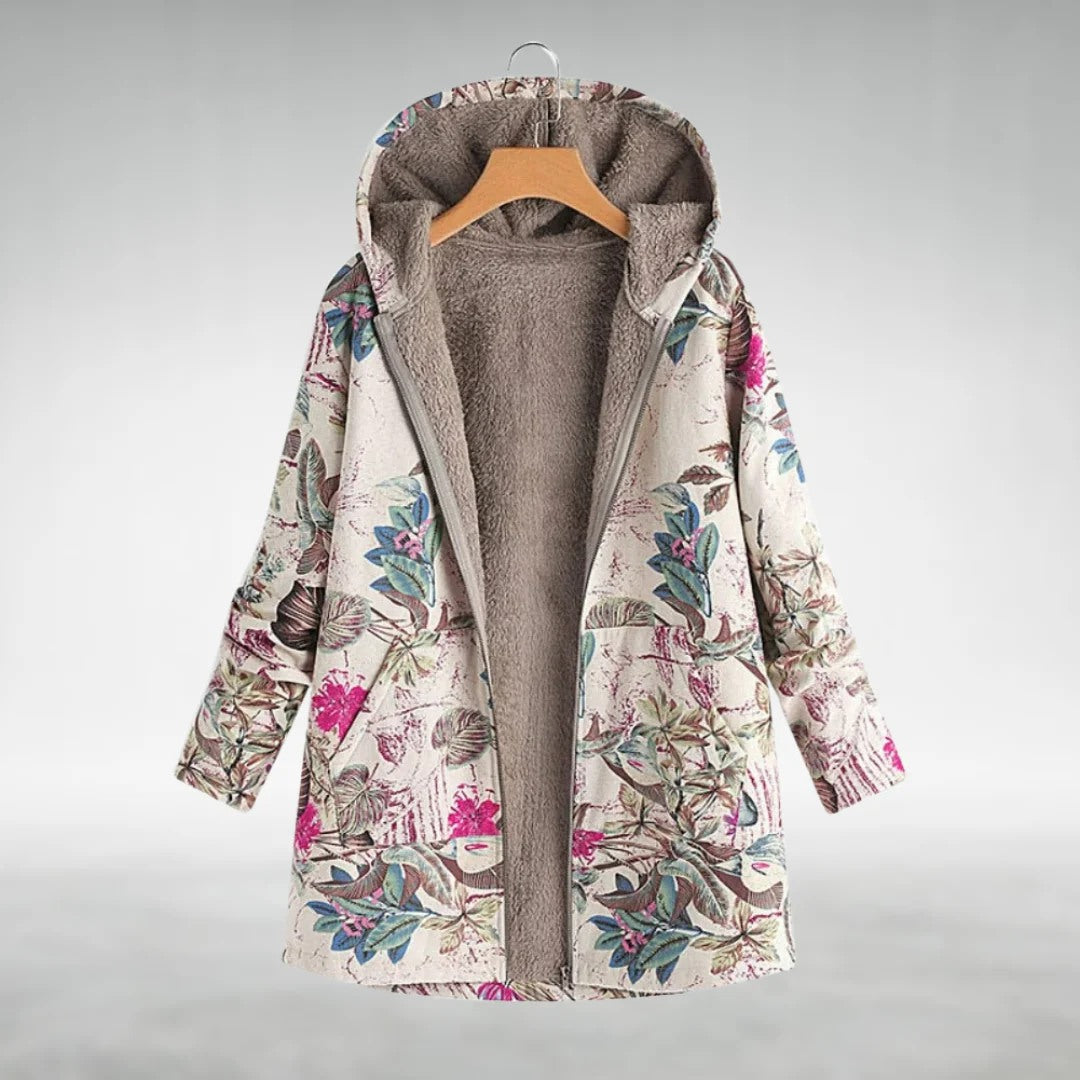 Melvaris | floral fleece jacket