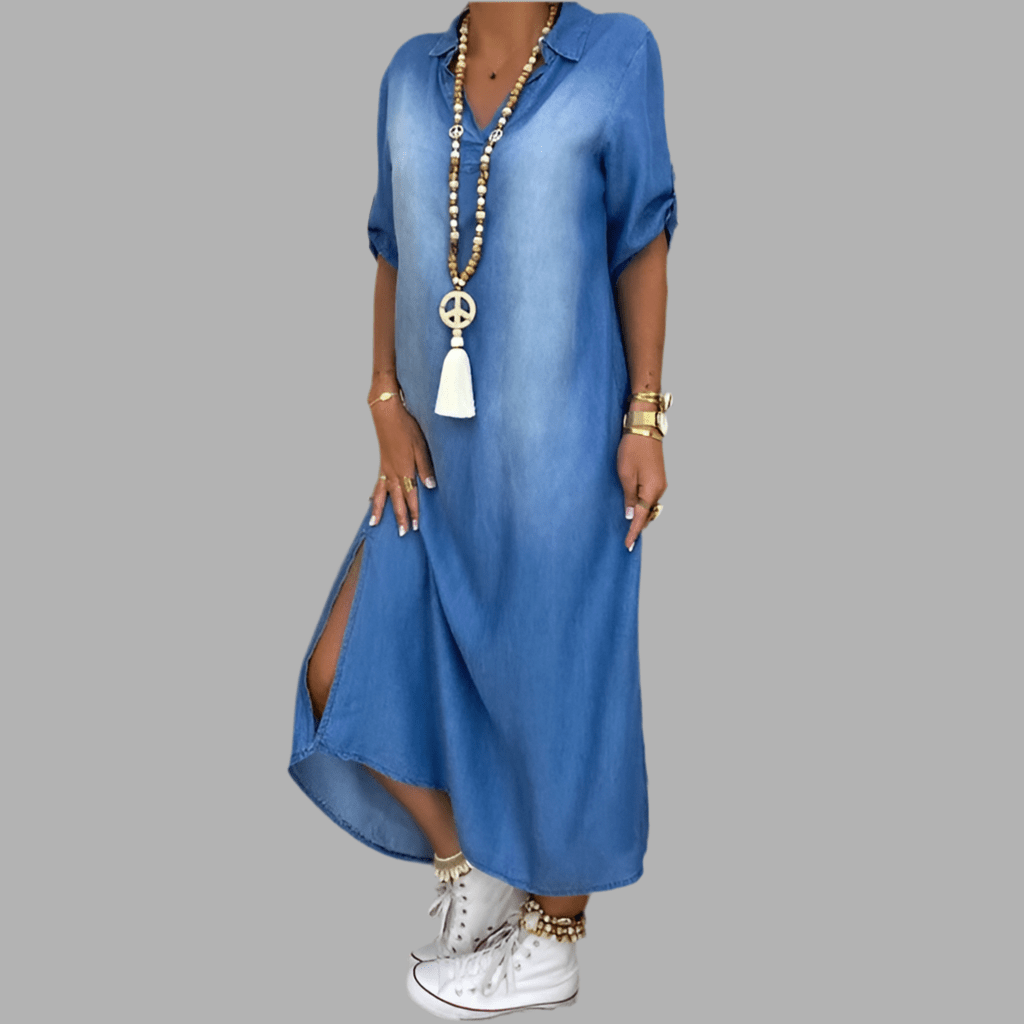 Sofia™ | Relaxed Denim Maxi Dress
