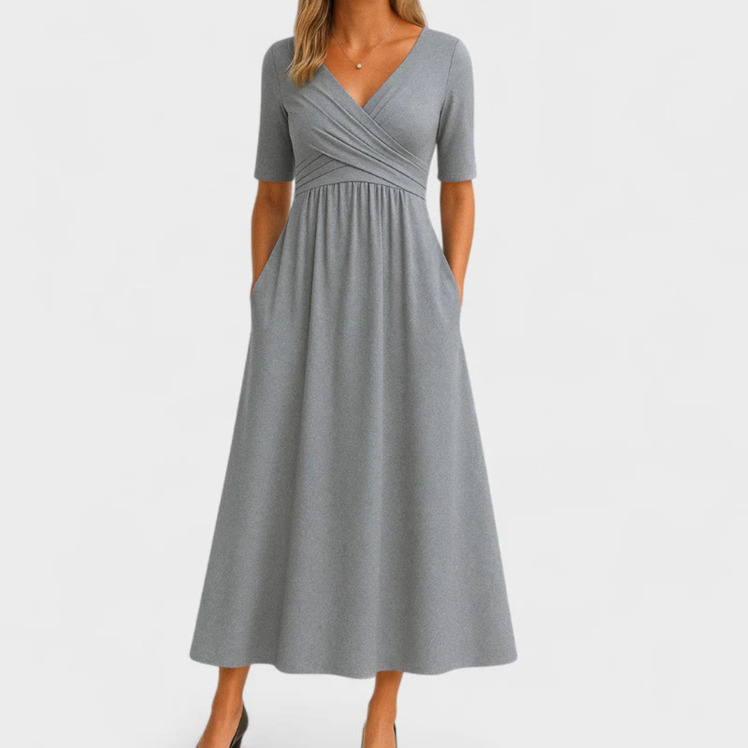 Isabella | Crossed dress with short sleeves