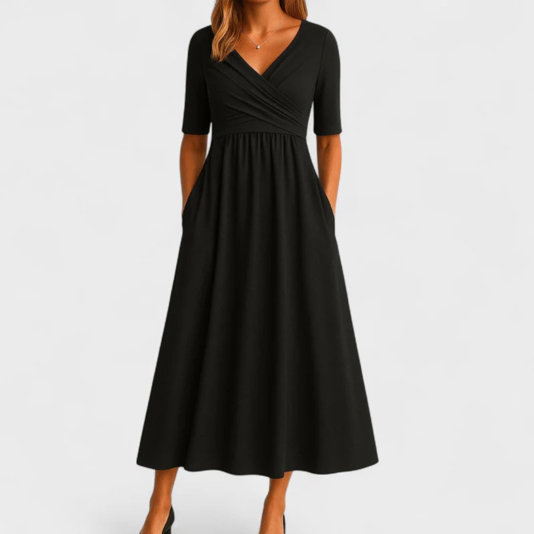 Isabella | Crossed dress with short sleeves