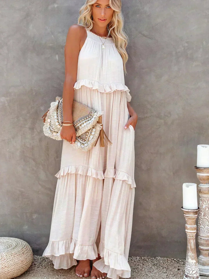 LANDRY | Chic Ruffle Trim Sleeveless Dress