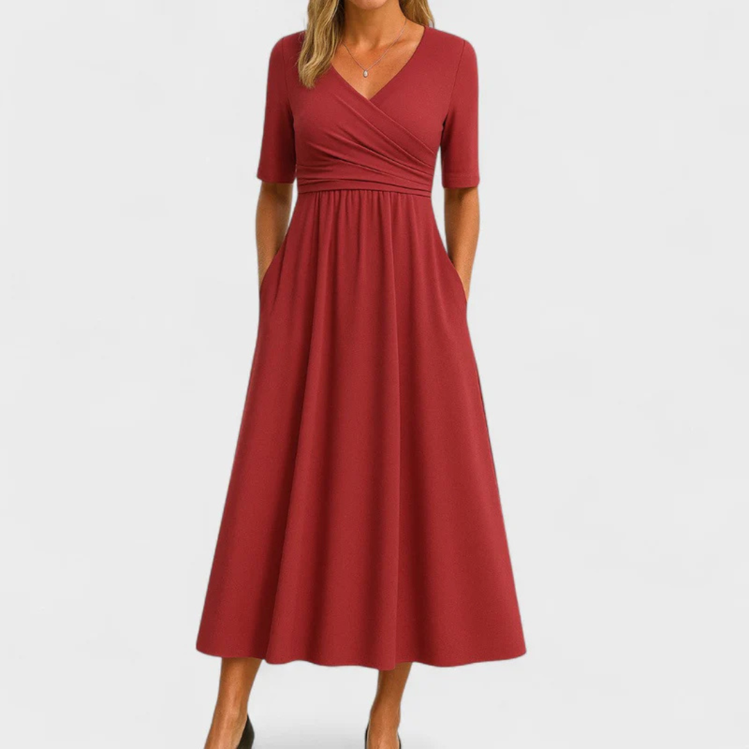 Isabella | Crossed dress with short sleeves