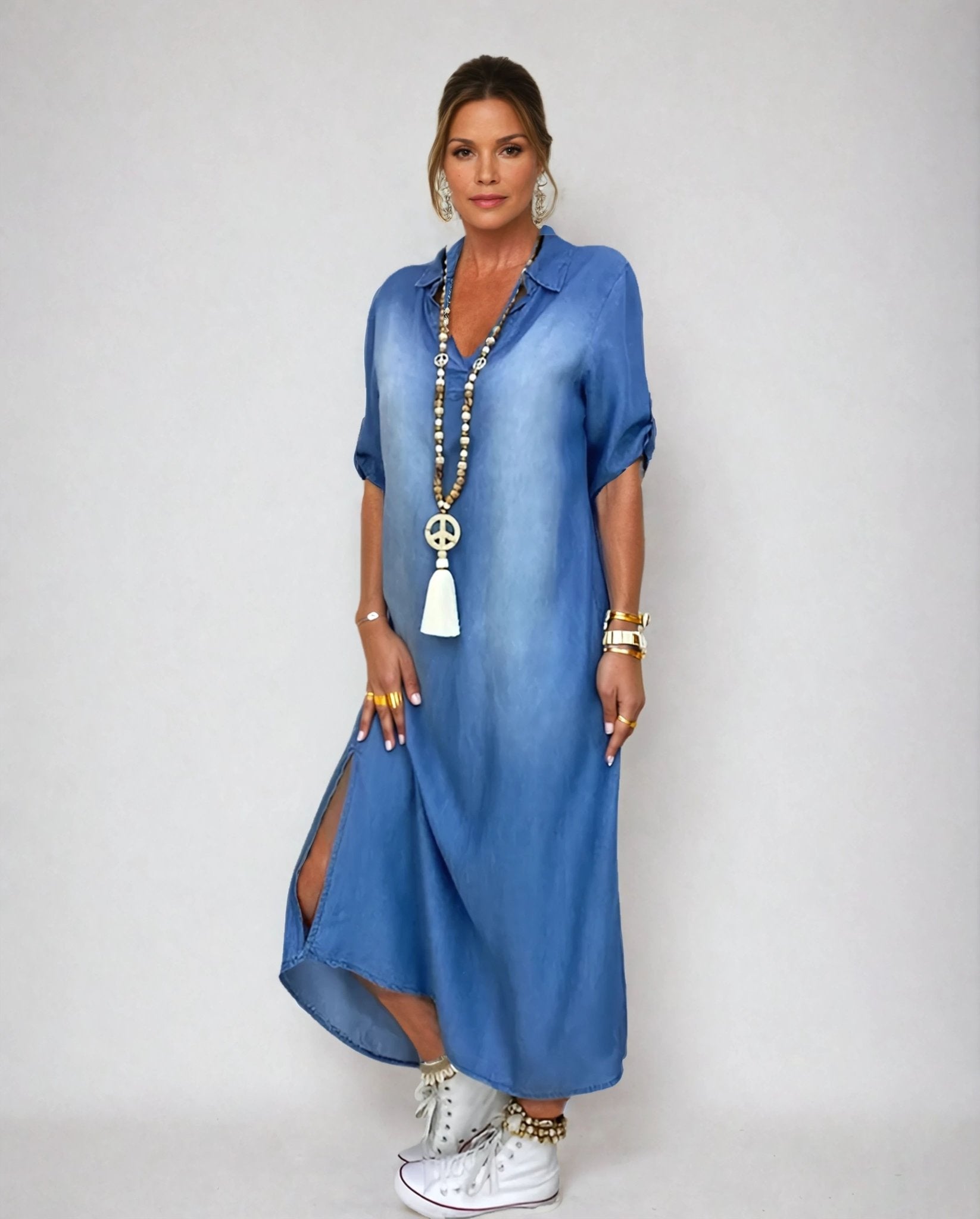 Sofia™ | Relaxed Denim Maxi Dress