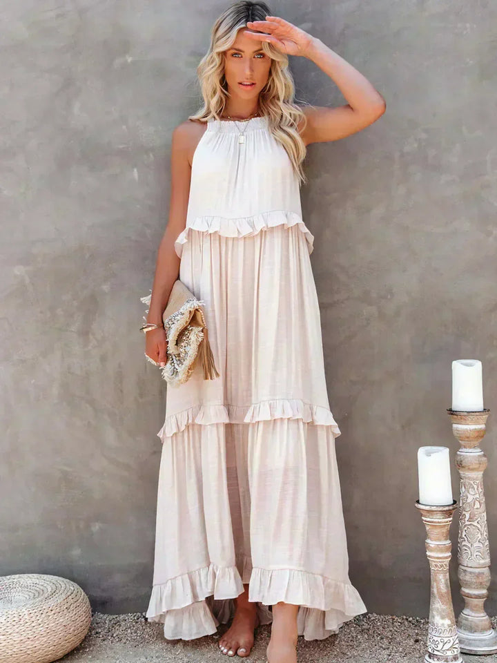 LANDRY | Chic Ruffle Trim Sleeveless Dress